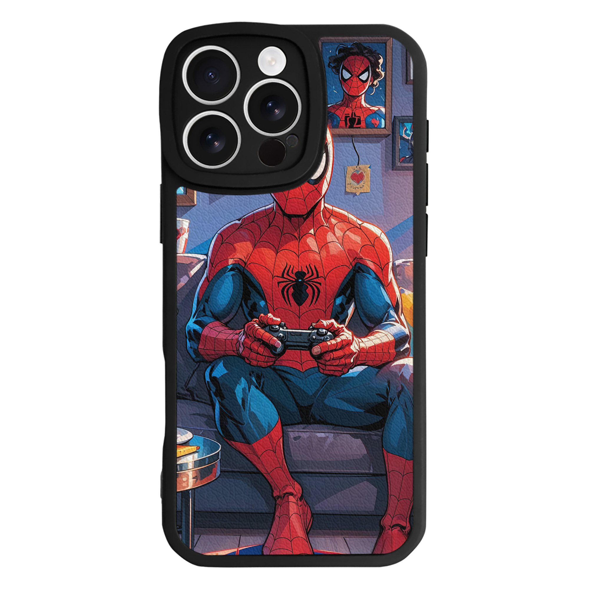 （画像用） Spider Man スパイダーマン 【iPhone 16シリーズ対応】シリコンスマホケース（レザー調） 材質：シリコン